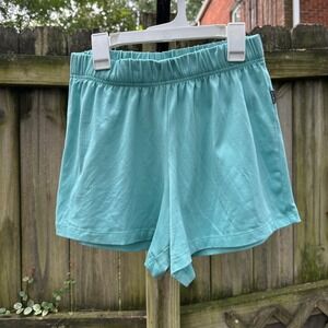 Eddie Bauer Sleepwear Pajama‎ Shorts Blue Turquoise Elastic Waist Size Small